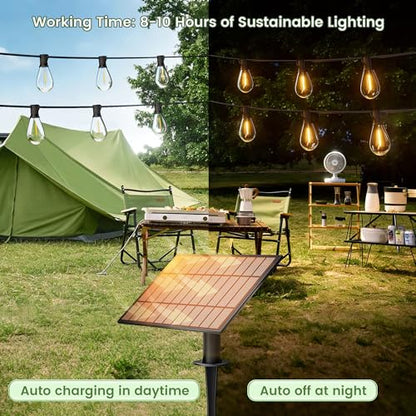 Outdoor String Lights (Cozy White / 50FT-Solar)