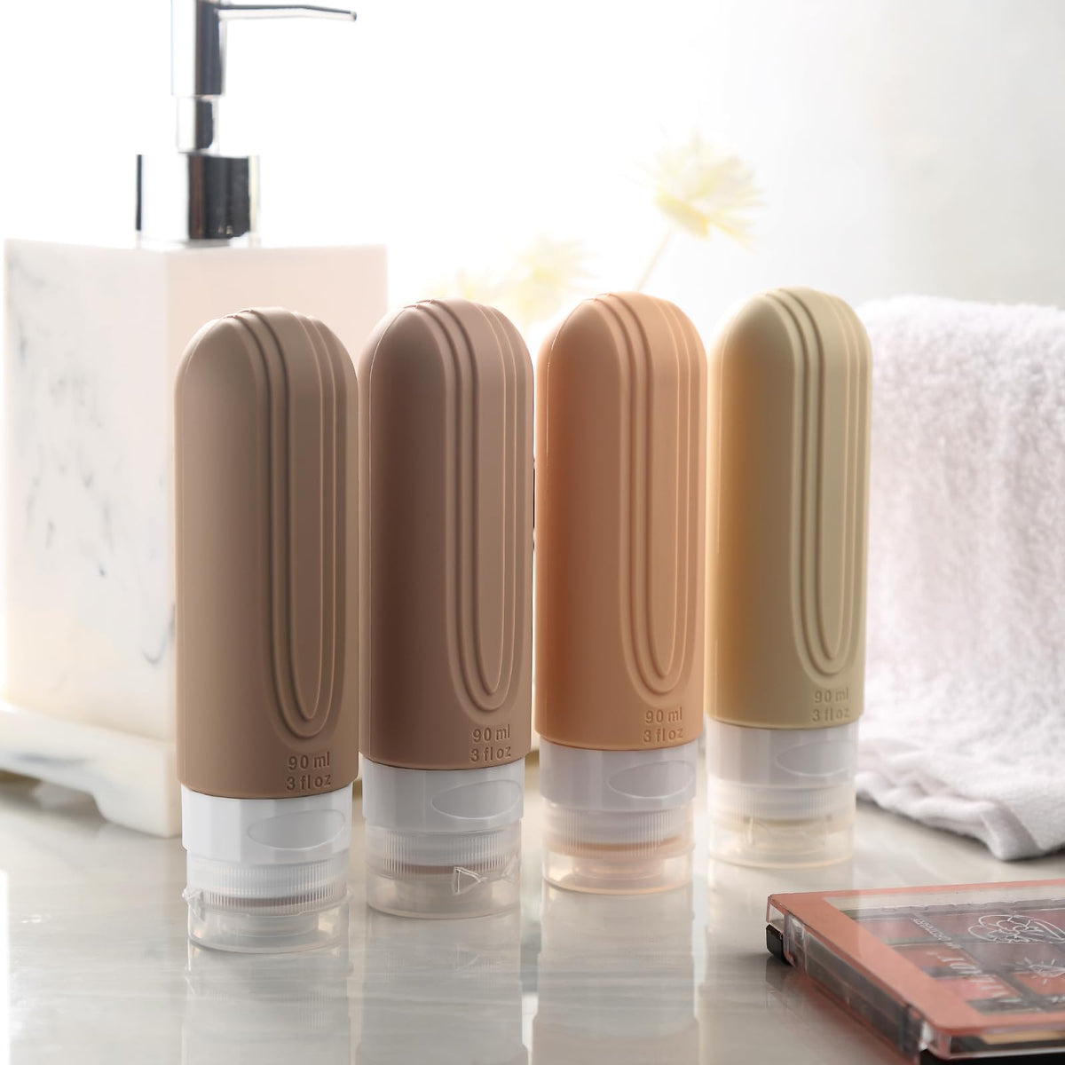 Travel Bottles for Toiletries (Cream-3oz)