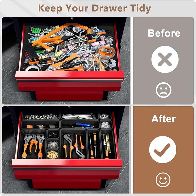 Tool Box Organizer Tray Divider Set【Single Size】 Desk Drawer Organizer Bin