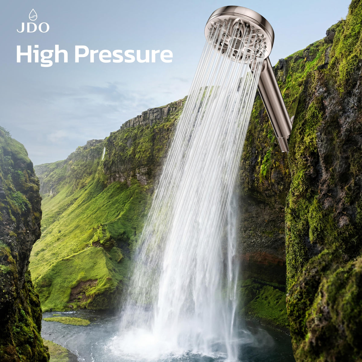 High Pressure Filtered Shower Head with Handheld (Nickel)