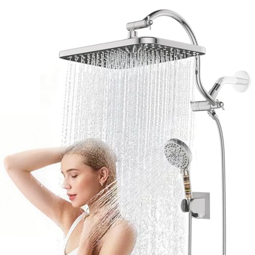 12" Shower Heads with Filtered Hand Sprayer Combo
