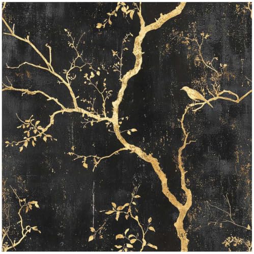 Black and Gold Peel and Stick Wallpaper