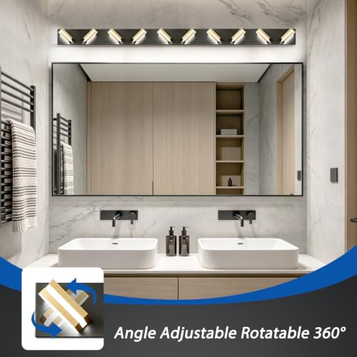 Bathroom Lights Fixtures Over Mirror (Black-Gold / 10-Light)
