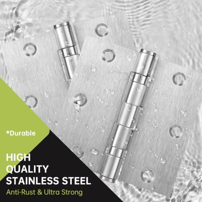 Square Stainless Steel Ball Bearing Door Hinges with Screws