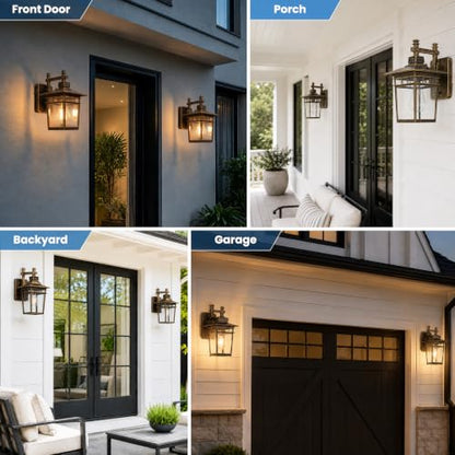 13'' Medium Outdoor Wall Light Fixture with Closed Bottom