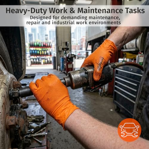 UltraDuty Orange Diamond Nitrile Gloves 10 Mil