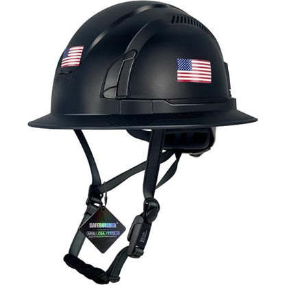 Type II Hard Hats Full Brim ANSI and CSA Approved Vented Top and Sides