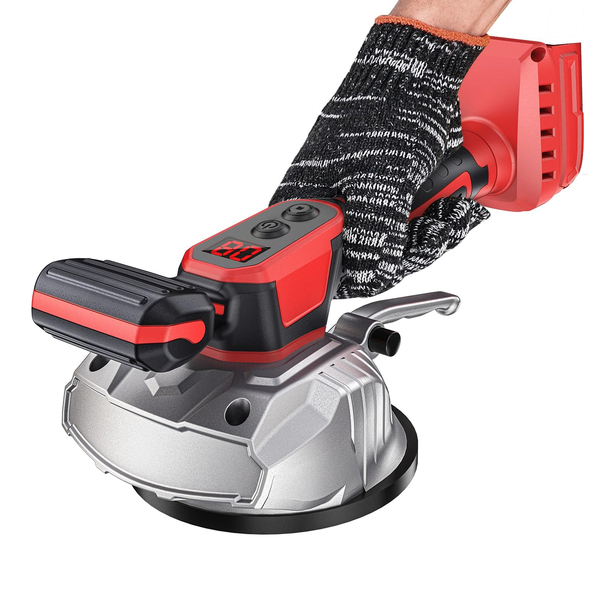 Cordless Tile Vibration Tool Compatible with Milwaukee 18V (Red -8 Speed)