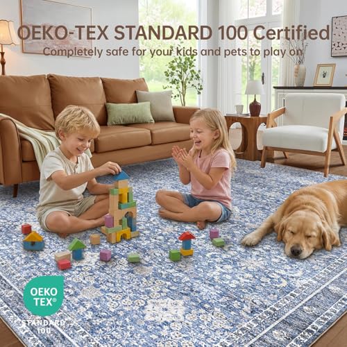 Round Rug 8ft (Blue / 8' (Round))
