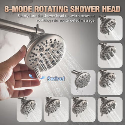 16" Wide Dual Shower Head for Two People