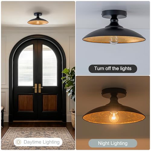 11.8In Modern Semi Flush Mount Light Fixture