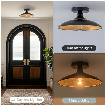 11.8In Modern Semi Flush Mount Light Fixture