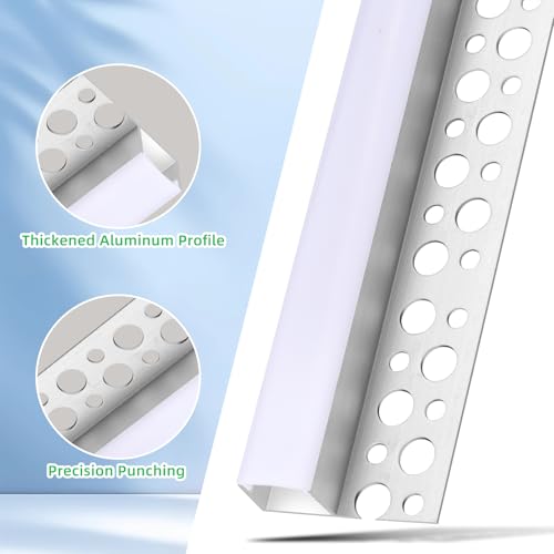 Plaster in Recessed Drywall Led Strip Diffuser Aluminum Channel Profile for LED Strip Trimless Lighting Wall and Ceiling