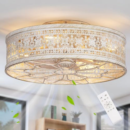 Caged Ceiling Fan with Light