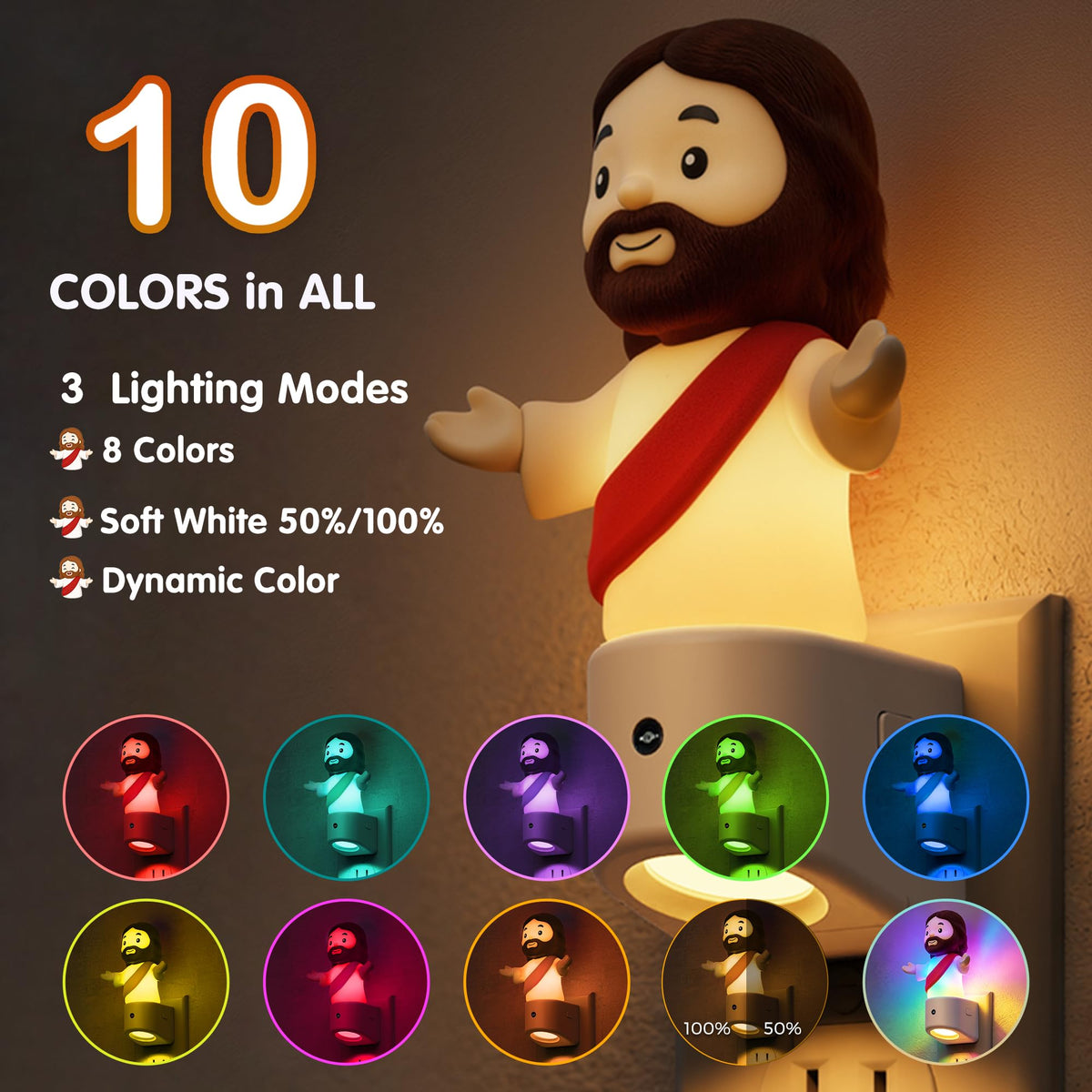 Night Light for Kids (Jesus / 2 Pack)