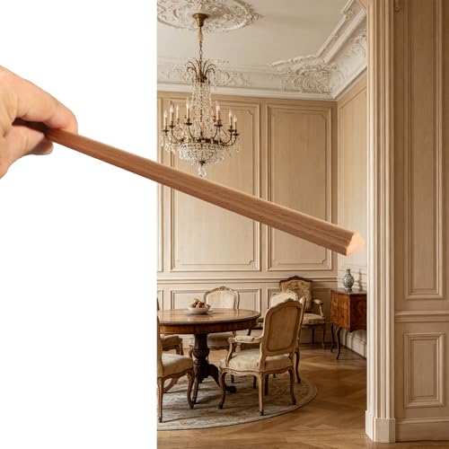 12 Pcs Unfinished 3D Decorative Wood Trim Molding 15.75 Inch Decorative Wood Molding DIY Trim for Decorate Walls