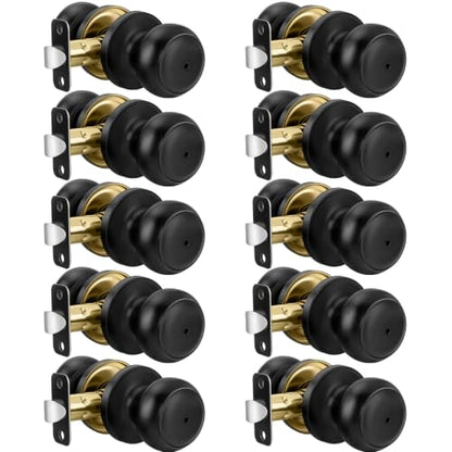Matte Black Door Knobs (Black)