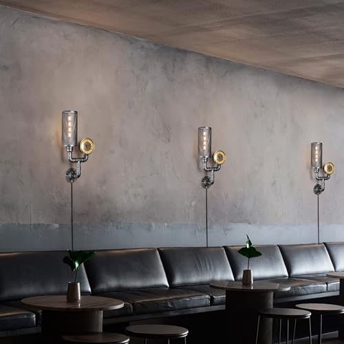 Plug in Vintage Steampunk Wall Sconce