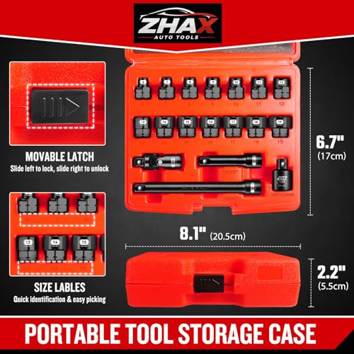3 8" Low Profile Impact Socket Set