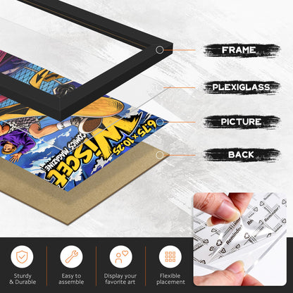 Comic Book Frame 10 Pack (Black / 6.75x10.25)