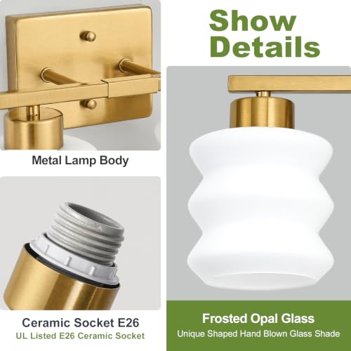 Modern Bathroom Light Fixtures (Gold / 4-Light)