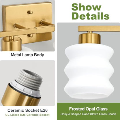 Modern Bathroom Light Fixtures (Gold / 4-Light)