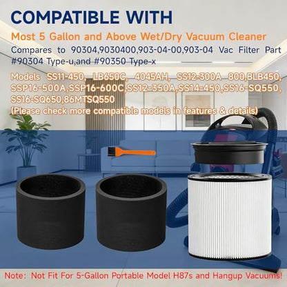 90304 Replacement Filters Fit for shopvac Filter 90304 90350 90333