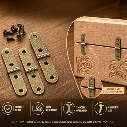 Right Latch Hook Hasp & Hinges Kit with Matching Screws