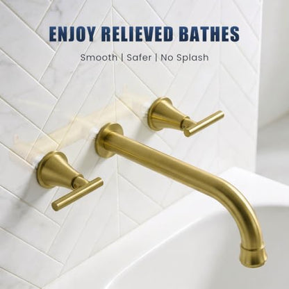 Two Handles Wall Mount Tub Filler