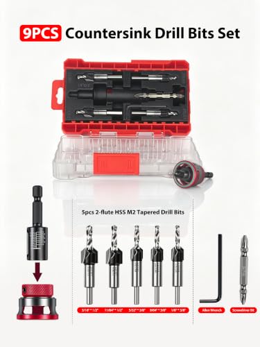 Countersink Drill Bit Set