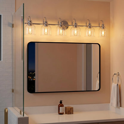 6 Lights 48" Bathroom Vanity Light Fixtures (Chrome / 6 Lights)