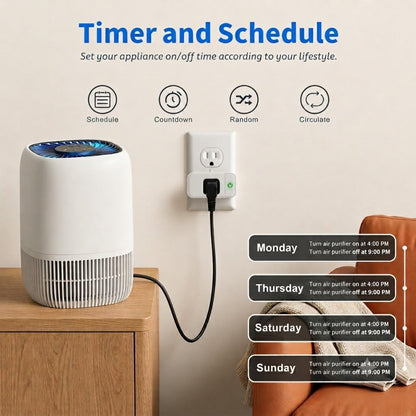 4 Pack 15A Smart Plug w (Single Outlet)