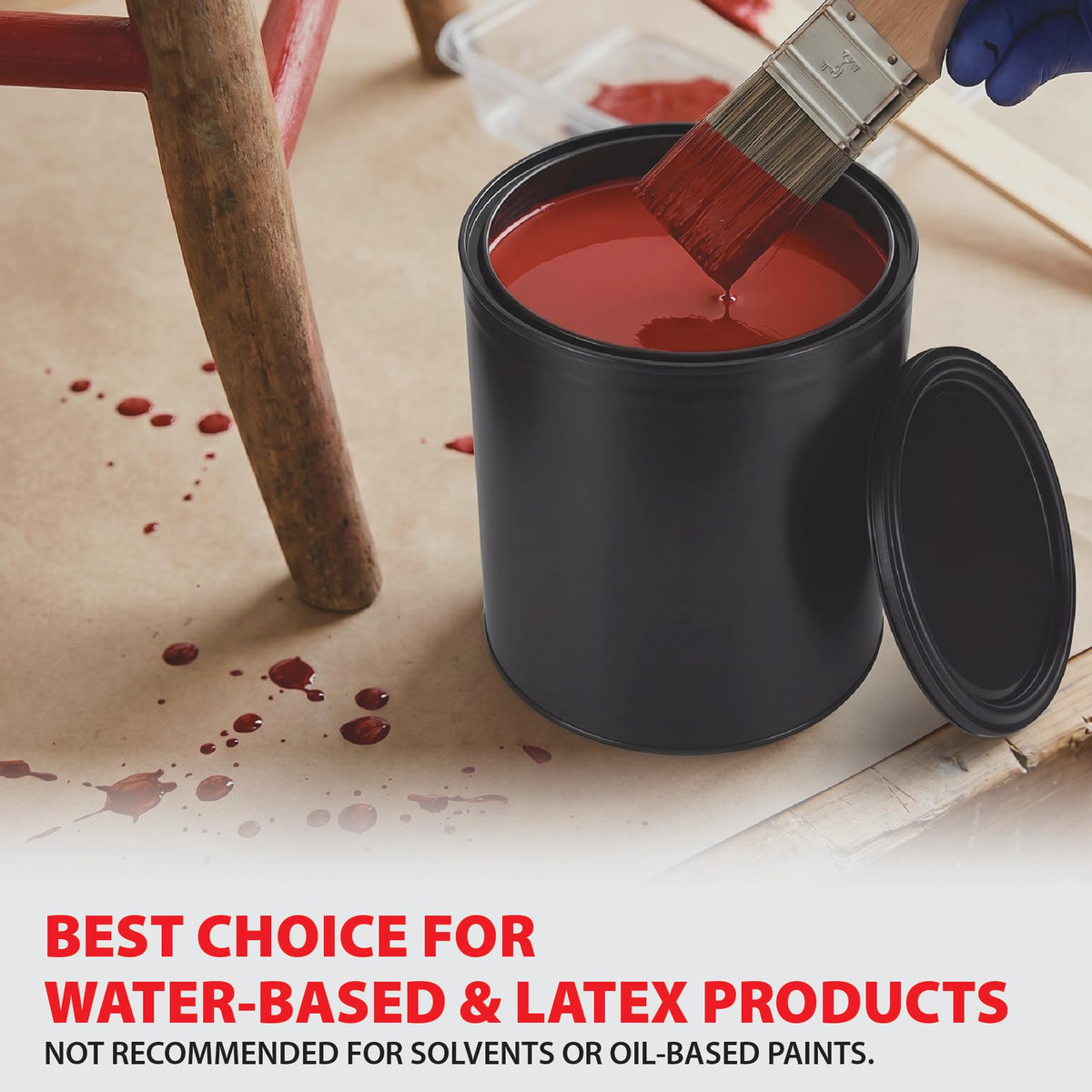 Plastic Paint Can Bucket 1QT Pack of 4 w (1QT-4units)