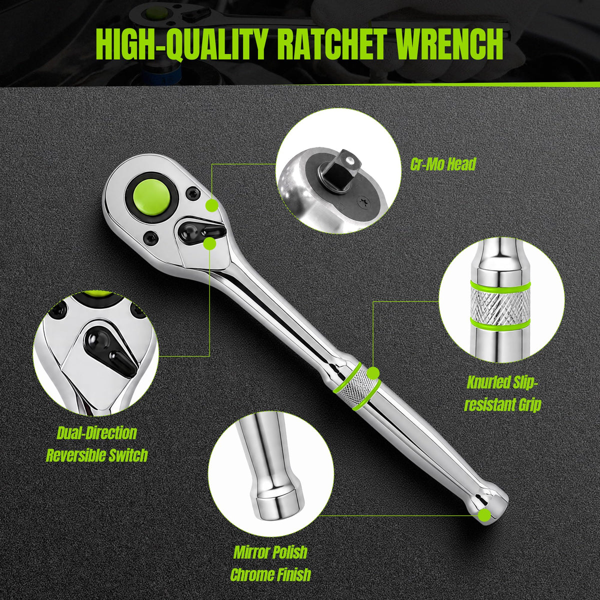 3 8" Drive Ratchet Wrench (3/8")