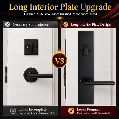 Aged Bronze Front Door Handle Set with Deadbolt (Aged Bronze)