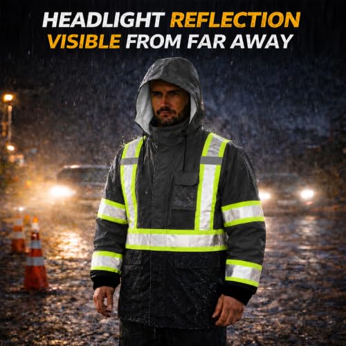 High Visibility Reflective Rain Jacket