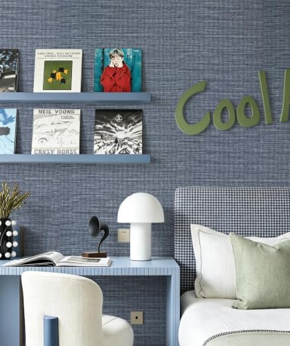 Grasscloth Peel and Stick Wallpaper Faux Linen Wallpaper Vinyl