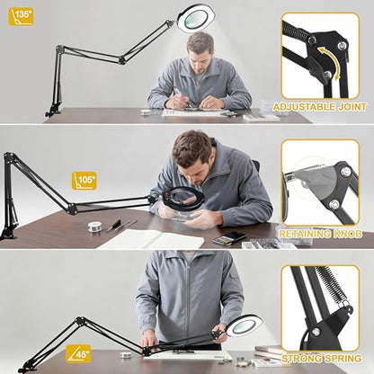 Magnifying Glass with Light and Stand