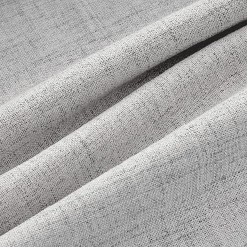 100% Blackout Linen Curtains 2 Panels Set for Bedroom Solid Luxury Decor Thermal Insulation Room Darkening Back Tab Rod Pocket Drapes for Living Room Nursery