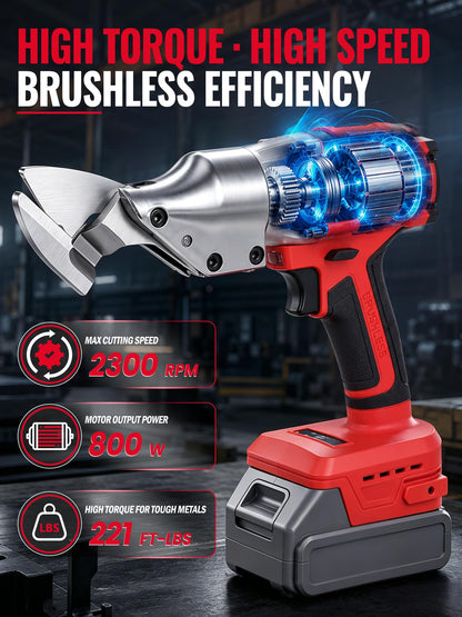 Cordless Metal Cutter Compatible with Milwauke* 18V Battery (Red)