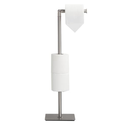 Freestanding Bathroom Tissue Stand with 180° Rotating Arm