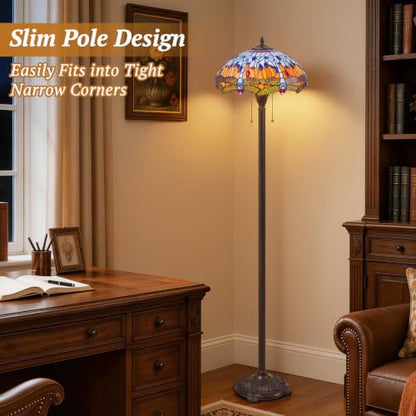 Tiffany Style Downward Floor Lamp