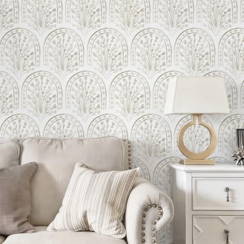 Damask Peel and Stick Wallpaper Geometric Contact Paper for Bedroom