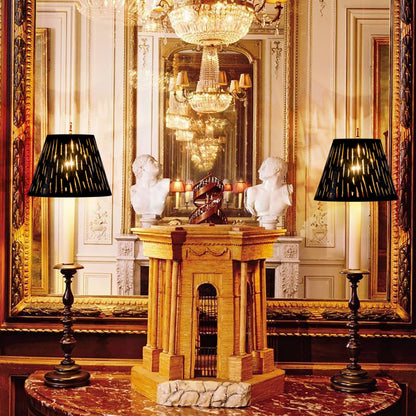 Black Lamp Shades Set of 2 Small (black-Etching / 5 × 9 × 6.4 inches (2 pack))