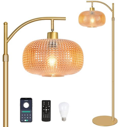Glass Floor Lamp for Living Room