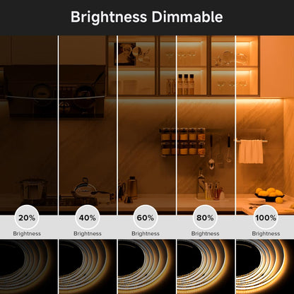 FCOB COB LED Strip Lights 5V USB Powered Warm White 2700K (Warm White 2700K / 3.28FT)