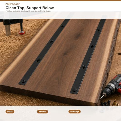 C Channel Steel Support Metal Support Bracing Hidden C Bracket for Table Top Live Edge Slab Woodworking
