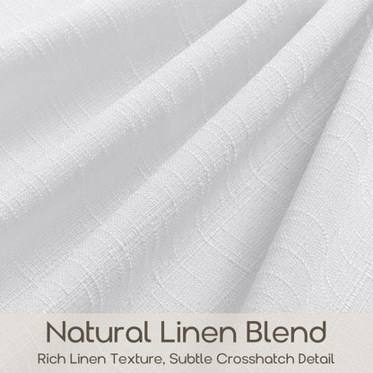 Pinch Pleated 84 Inch White Neutral Light Filtering Window Curtains 40x84 (Snow White / 40"W x 84"L (Pack of 2))