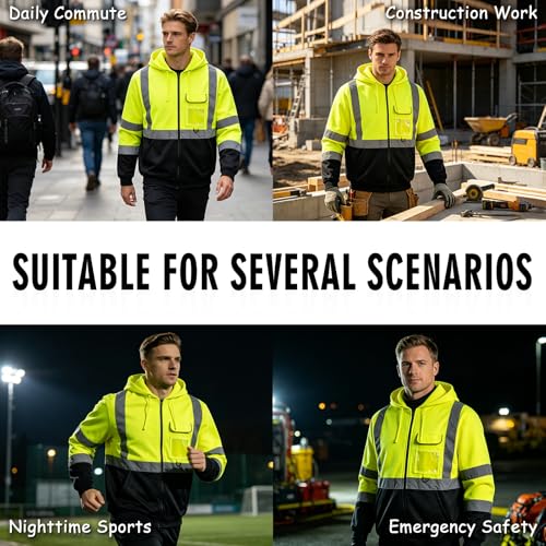 ANSI Class 3 High Vis Safety Hoodie