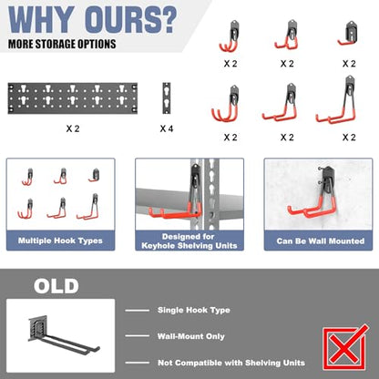 Garage Wall Mounted Garden Tool Hooks